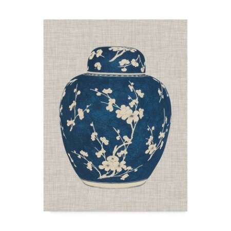 Trademark Fine Art Vision Studio 'Blue & White Ginger Jar On Linen